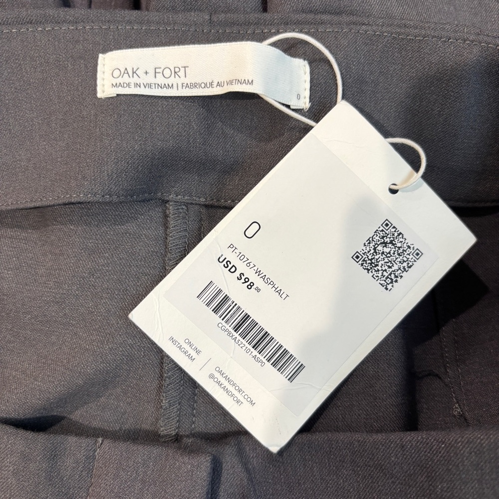 Oak & Fort SUPER HIGH-RISE WIDE LEG SUITING PANT - Picture 7 of 8